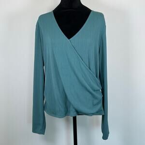 Nine West Textured Wrap Top, Sz Unknown